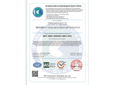 職業(yè)健康安全管理體系認證證書英文